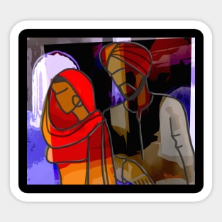 Punjabi Couple Sticker